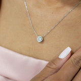 N204 ~ Solo Moissanite Solitaire Pendant