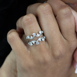 WB0187M ~ MOISSANITE RING GUARD WEDDING BAND
