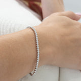 B014 ~ Moissanite S-Link Tennis Bracelet