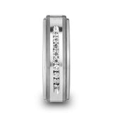 HARPER Tungsten Ring with White Diamond