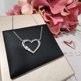 N220 ~ Heart Pendant Accented W/ Moissanite