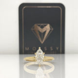 Ahria ~ 14Ky 10X5Mm Marquise Charles & Colvard F1 Moissainte Solitaire - Ring