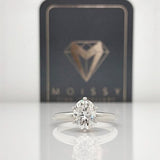 Alanna ~ 14Kw 8X6Mm Oval Moissanite Solitaire - Ring