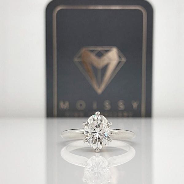 Alanna ~ 14Kw 8X6Mm Oval Moissanite Solitaire - Ring