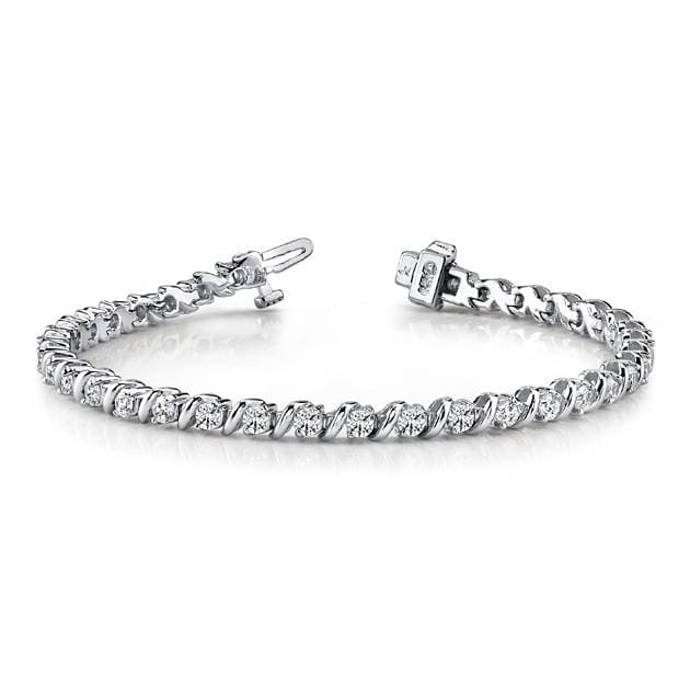 Bracelet ~ 1.62Ct Moissanite S-Link Tennis Bracelet - Bracelet