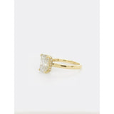 Cassandra ~ 18Ky 8X6Mm Radiant Moissanite Diamond Halo - Ring