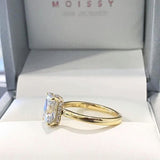 Cassandra ~ 18Ky 8X6Mm Radiant Moissanite Diamond Halo - Ring