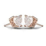 Earrings ~ 1.60Ct Heart Moissanite Earrings - Earrings