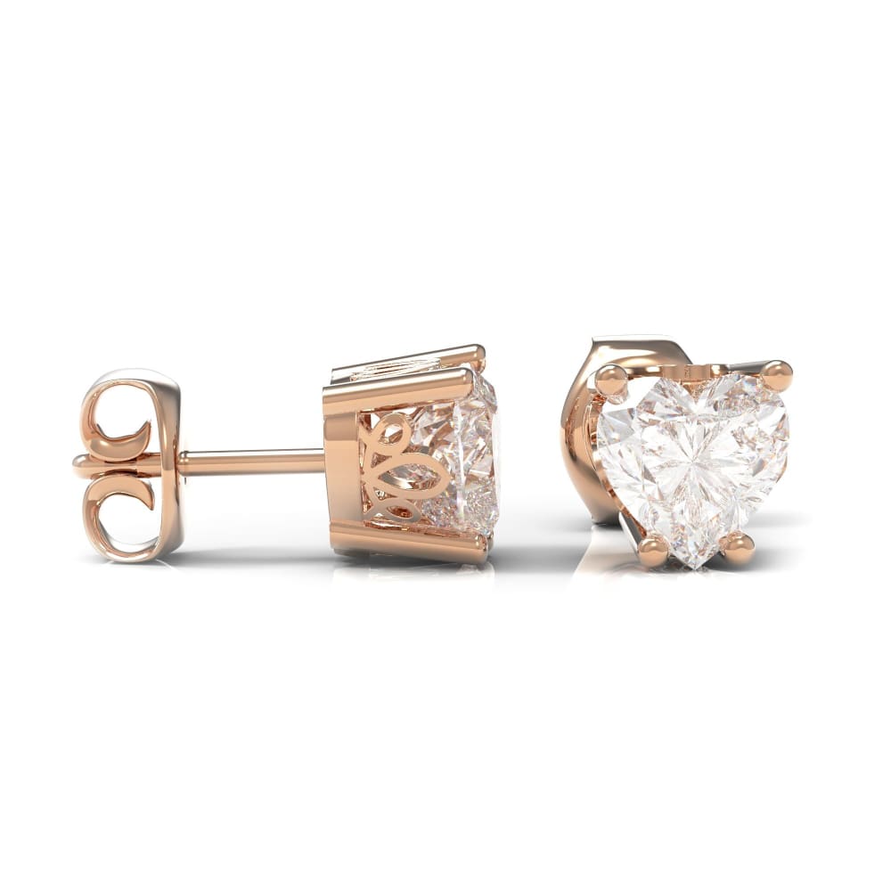 Earrings ~ 1.60Ct Heart Moissanite Earrings - Earrings