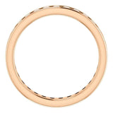 Eb012 - Diamond ~ .25 Ct Round Rose Gold Milgrain Wedding Band - Bands