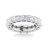 Ebm013 ~ Moissanite ~5.40Ct Cushion Eternity White Gold - Bands