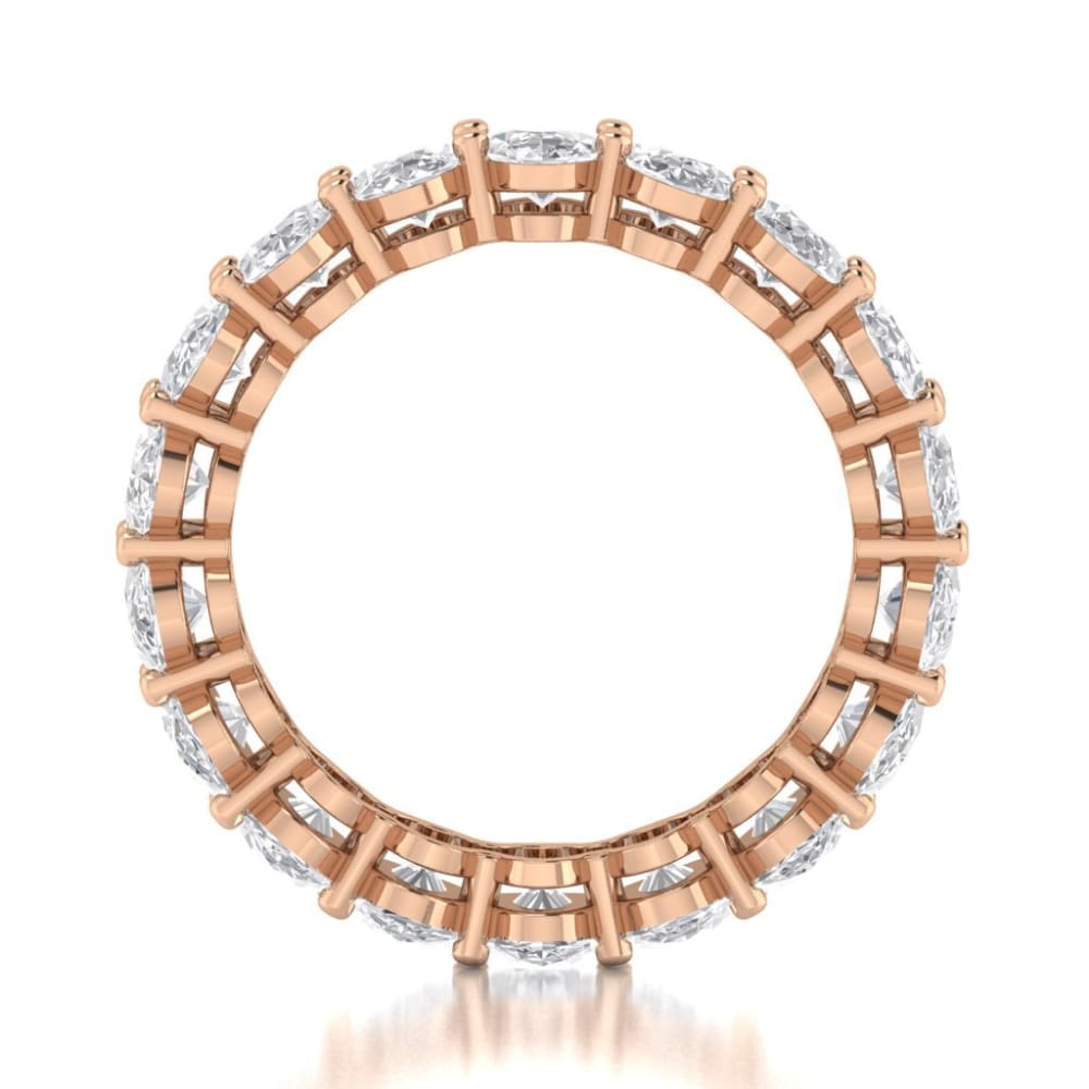 Ebm014 ~ Moissanite ~ 5.72 Oval Eternity Rose Gold Band - Bands