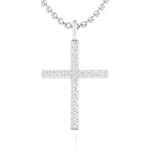 Necklace ~ Moissanite Cross Pendant - Necklace