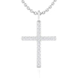 Necklace ~ Moissanite Cross Pendant - Necklace