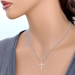 Necklace ~ Moissanite Cross Pendant - Necklace
