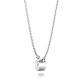 Necklace ~ Solo Moissanite Solitaire Pendant - Necklace