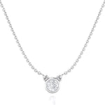 Necklace ~ Solo Moissanite Solitaire Pendant - Necklace