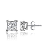 E134 ~ Princess ~ Moissanite Earrings