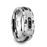 Valor Tungsten Ring with Black Diamond