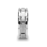Warwick Beveled Tungsten Carbide Wedding Band - Mens Rings