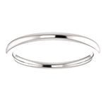 Wb0088 ~ White Gold Plain Wedding Band - Bands