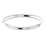 Wb0088 ~ White Gold Plain Wedding Band - Bands