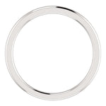 Wb0088 ~ White Gold Plain Wedding Band - Bands