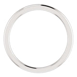 Wb0088 ~ White Gold Plain Wedding Band - Bands