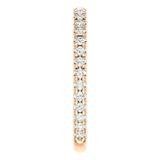 Wb072 ~ Diamond ~ 0.40Ct Rose Gold Wedding Band - Bands