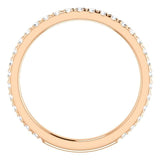 Wb072M ~ Moissanite ~ 0.40Ct Rose Gold Wedding Band - Bands