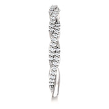 Wb074~ Diamond ~ 0.25Ct Infinity White Gold Wedding Band - Bands