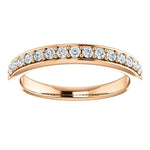 Wbm0060 ~ Moissanite .30 Ct Round Rose Gold Wedding Band - Bands