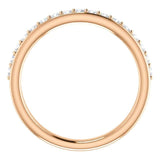 Wbm0060 ~ Moissanite .30 Ct Round Rose Gold Wedding Band - Bands