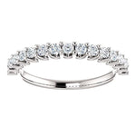 Wbm0064 ~ Moissanite 0.50Ct Round White Gold Wedding Band - Bands