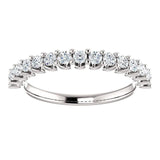 Wbm0064 ~ Moissanite 0.50Ct Round White Gold Wedding Band - Bands