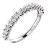 Wbm0064 ~ Moissanite 0.50Ct Round White Gold Wedding Band - Bands