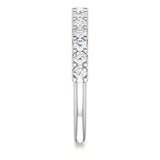 Wbm0064 ~ Moissanite 0.50Ct Round White Gold Wedding Band - Bands