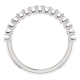 Wbm0064 ~ Moissanite 0.50Ct Round White Gold Wedding Band - Bands