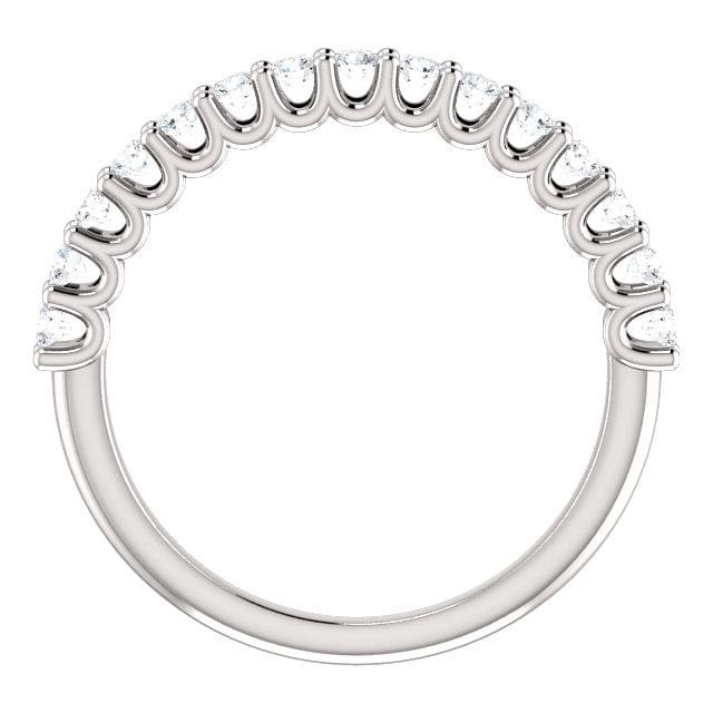 Wbm0064 ~ Moissanite 0.50Ct Round White Gold Wedding Band - Bands