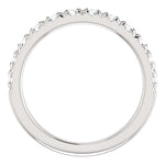 Wbm0081 ~ Moissanite ~ 0.72Ct White Gold French Set Wedding Band - Bands