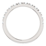 Wbm0081 ~ Moissanite ~ 0.72Ct White Gold French Set Wedding Band - Bands
