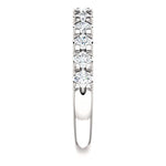 Wbm0081 ~ Moissanite ~ 0.72Ct White Gold French Set Wedding Band - Bands