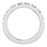 Wbm0092 ~ Moissanite ~ 1.44Ct White Gold French Set Wedding Band - Bands
