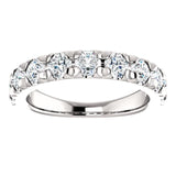 Wbm0092 ~ Moissanite ~ 1.44Ct White Gold French Set Wedding Band - Bands