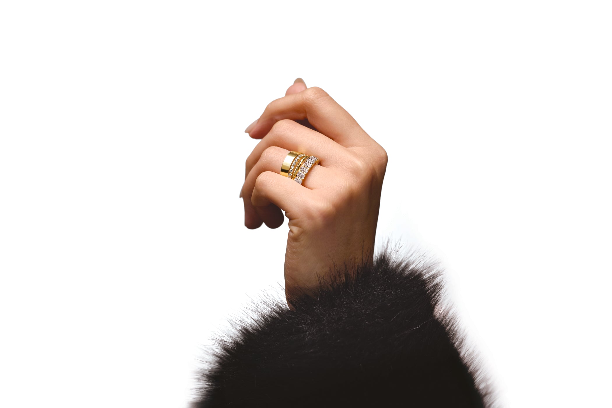 Stackable Moissanite Bands
