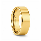 ARI Flat Gold-Plated Tungsten Ring