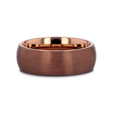 JAVA Domed with Brushed Finish Espresso Tungsten Band