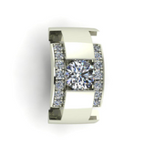 MWBM0107 - MOISSANITE MENS BAND