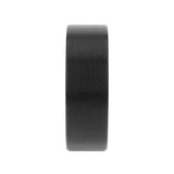 SAN ANTONIO Flat Black Tungsten Carbide Ring with Brushed Finish