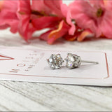 E119 ~ Moissanite ~ Moissanite Crown Earrings